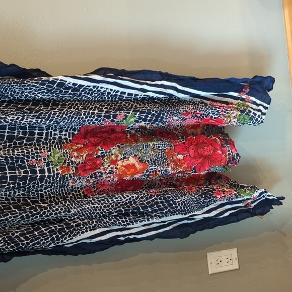 Anthropologie Nalini Kimono Longline One Size Floral Swim Cover Hawaii Boho - Picture 10 of 11